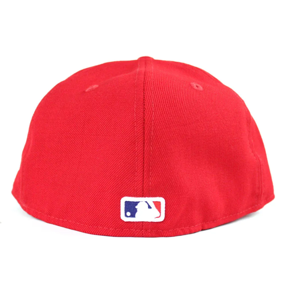 Anaheim Angels New Era 59Fifty Fitted Hat (Team Color Pink Under Brim)