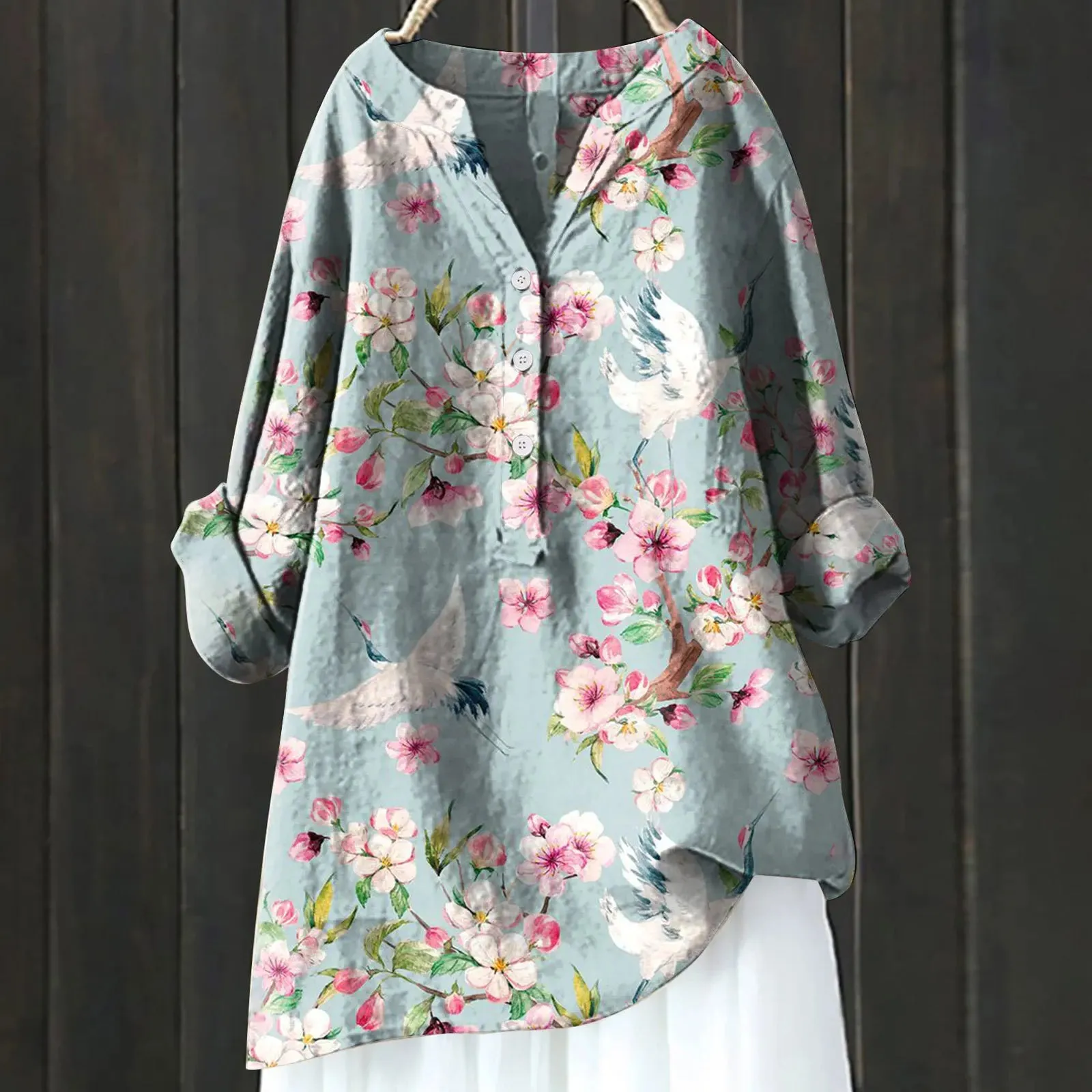 Anny | Floral Print Button-Up Top