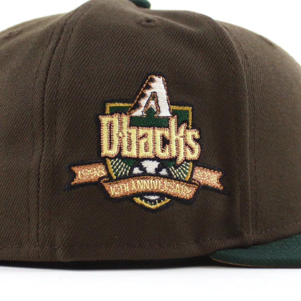 Arizona Diamondbacks 10th Anniversary New Era 59Fifty Fitted Hat (Walnut Green Khaki Under Brim)