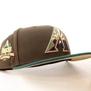 Arizona Diamondbacks 10th Anniversary New Era 59Fifty Fitted Hat (Walnut Green Khaki Under Brim)
