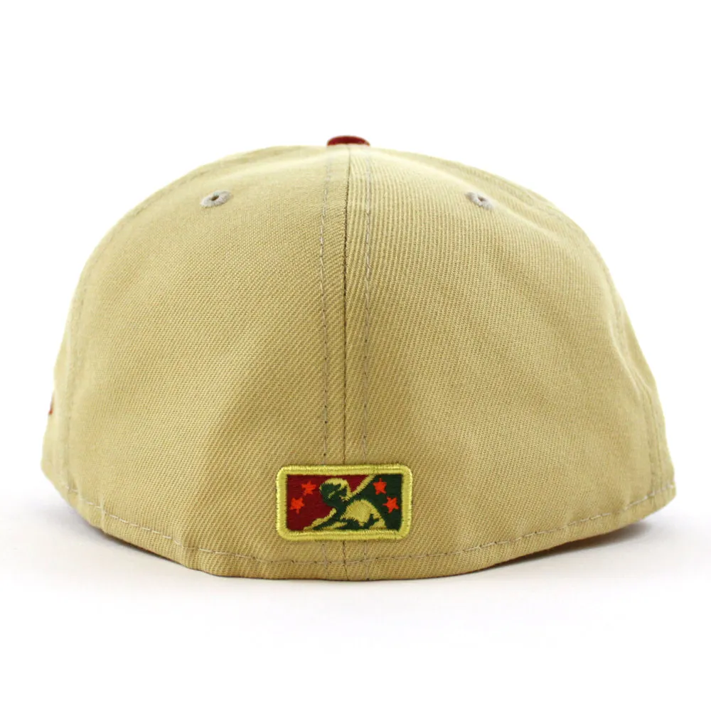 Asheville Tourist HomeTown Collection New Era 59Fifty Fitted Hat (VEGAS GOLD PINOT RED HUNTER FLAME ORANGE Under Brim)