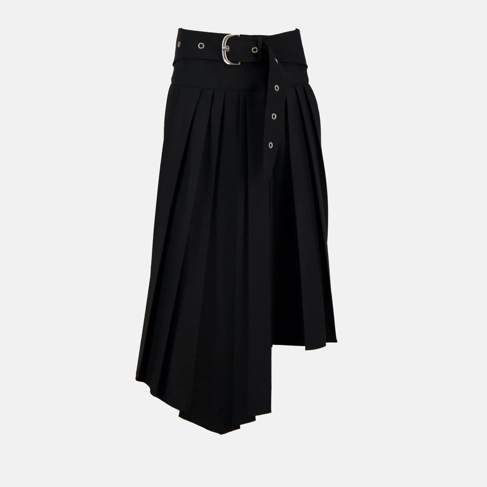 Asymmetric Pleated Skirt