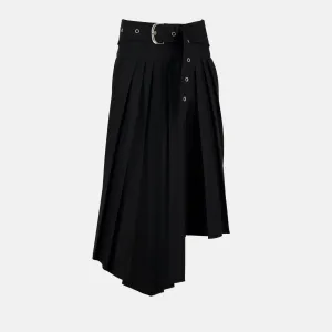 Asymmetric Pleated Skirt
