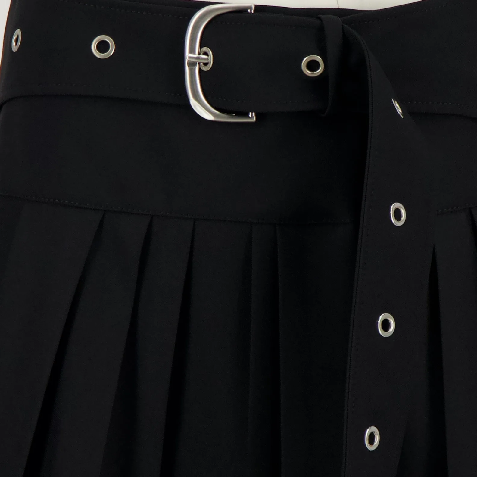Asymmetric Pleated Skirt