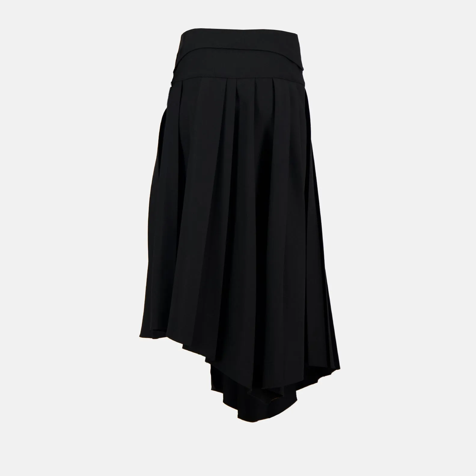 Asymmetric Pleated Skirt