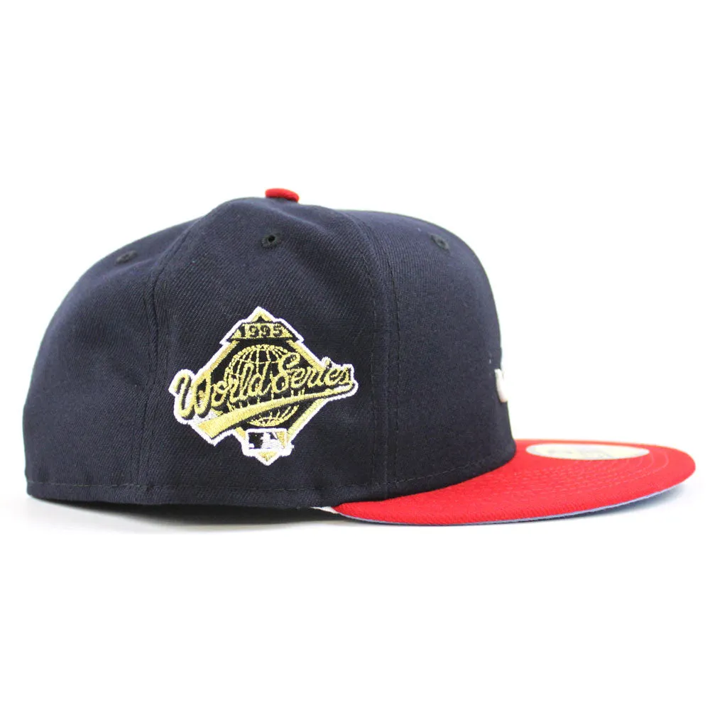 Atlanta Braves 1995 World Series New Era 59Fifty Fitted Hat (Navy Red Blue Under Brim)