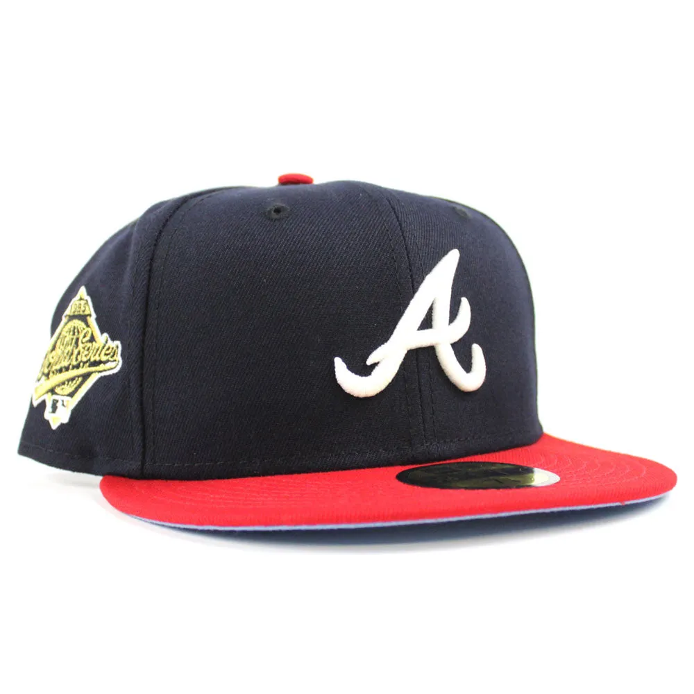 Atlanta Braves 1995 World Series New Era 59Fifty Fitted Hat (Navy Red Blue Under Brim)