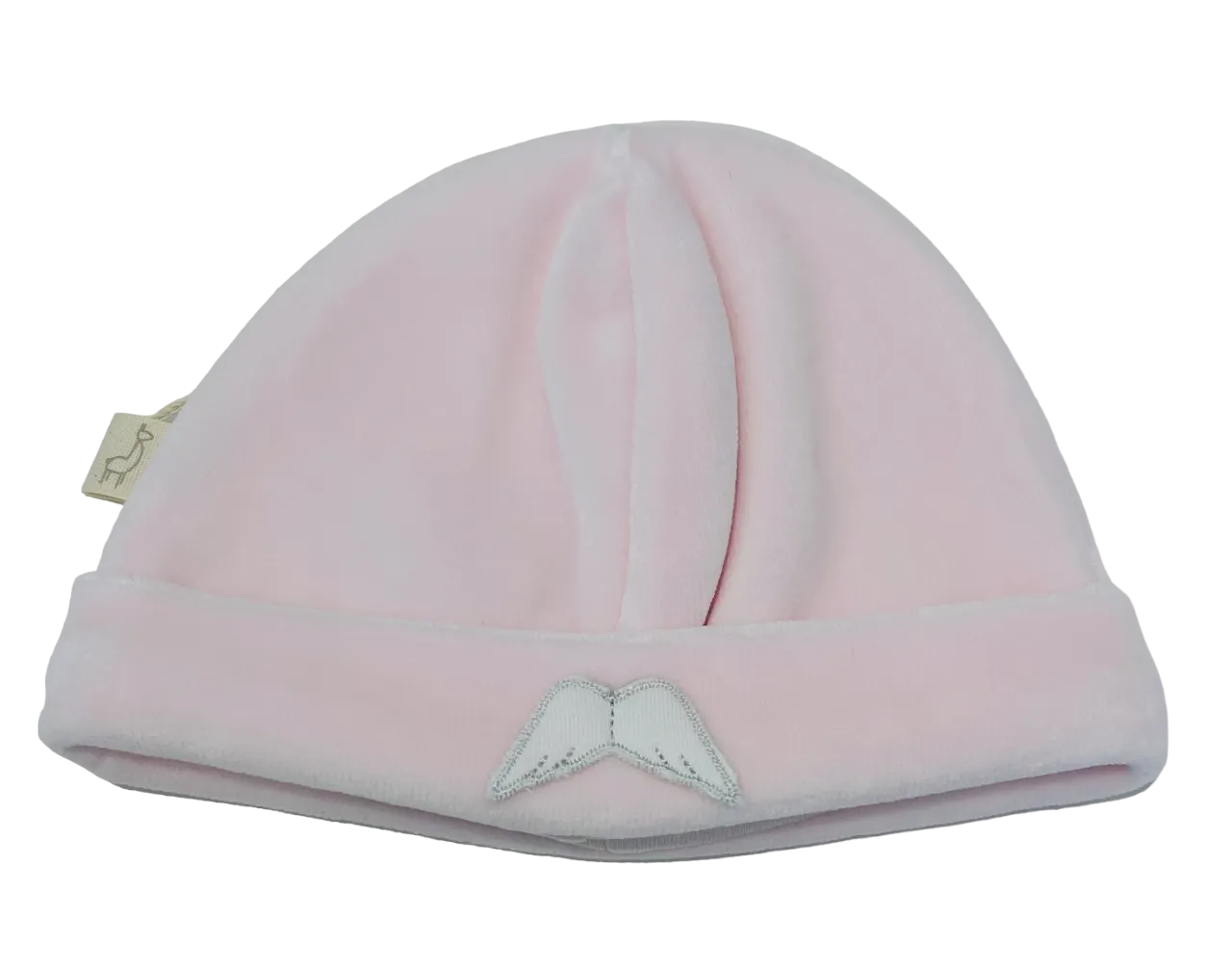 Baby Gi Angel Wings Velour Beanie - Pink
