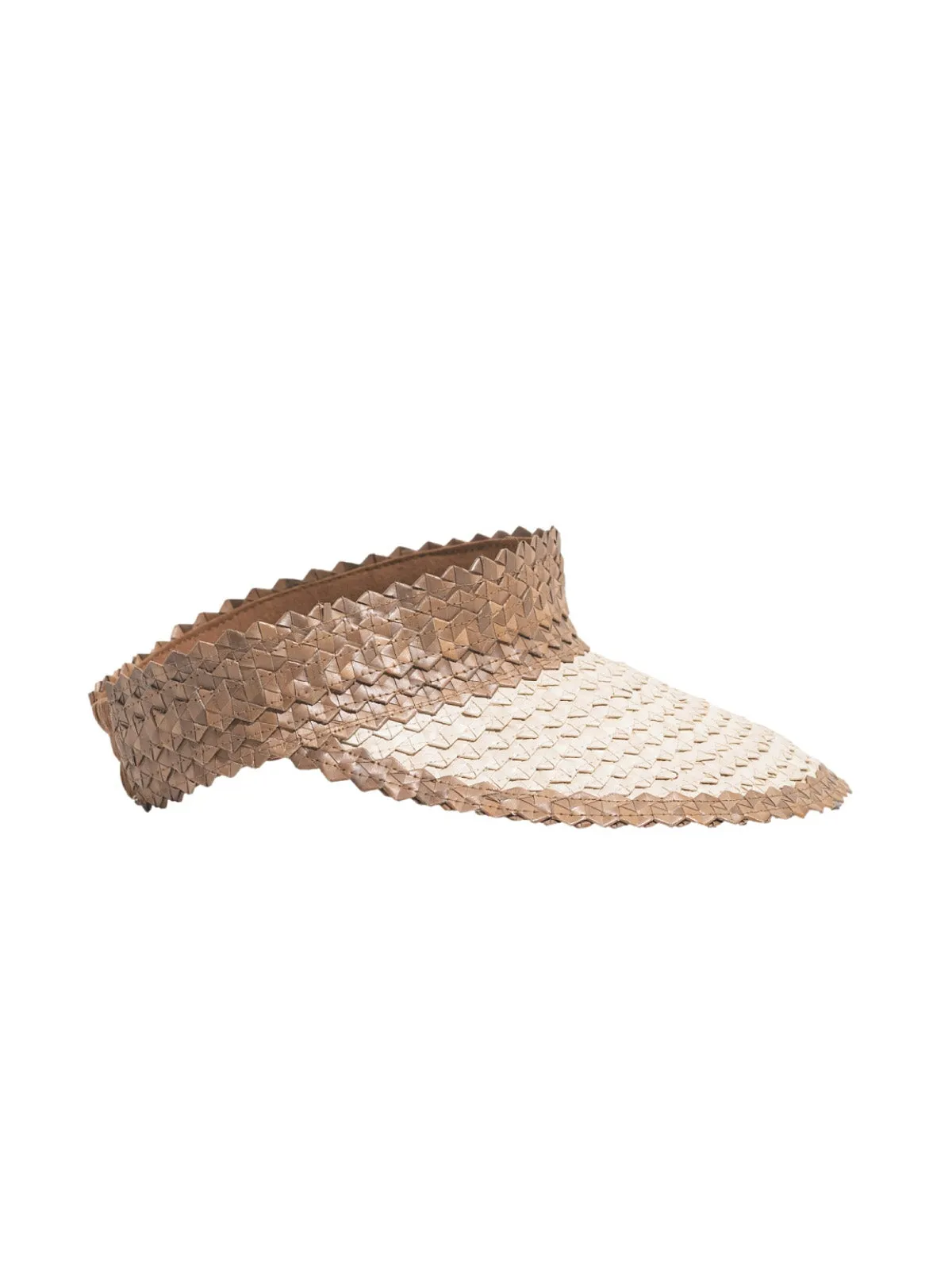 Banded Baha Visor Brown-Off White