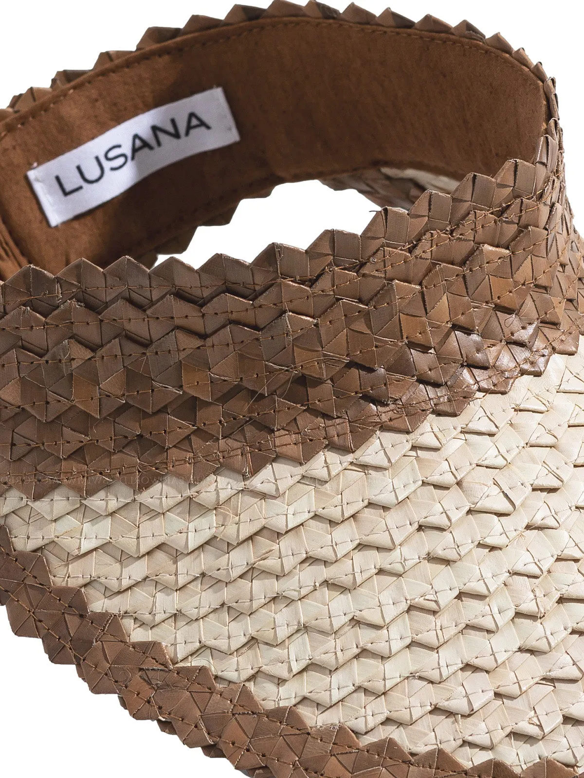 Banded Baha Visor Brown-Off White