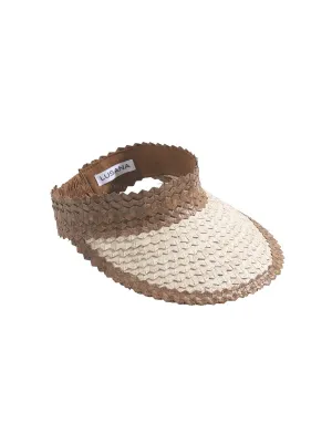 Banded Baha Visor Brown-Off White