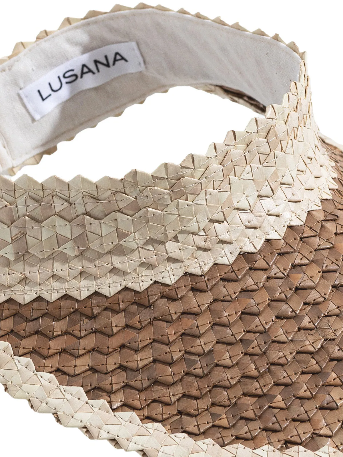 Banded Baha Visor Off White-Brown