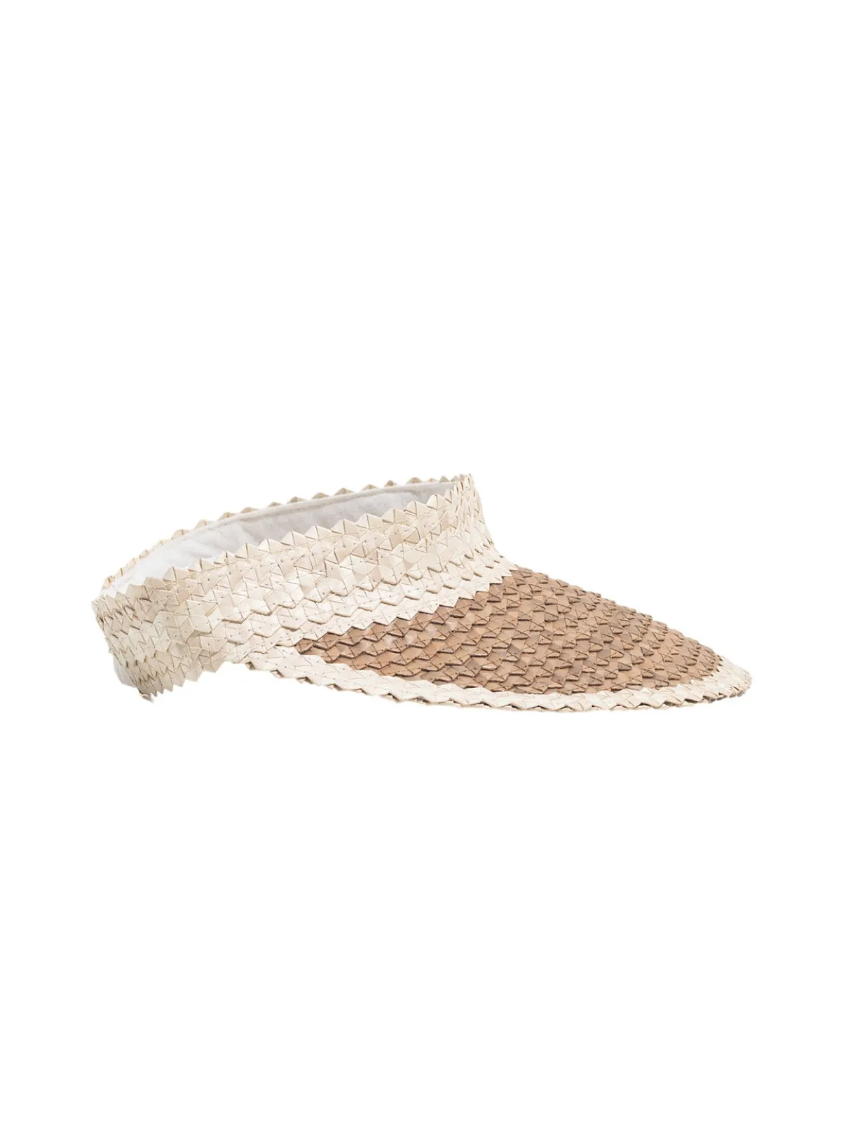 Banded Baha Visor Off White-Brown