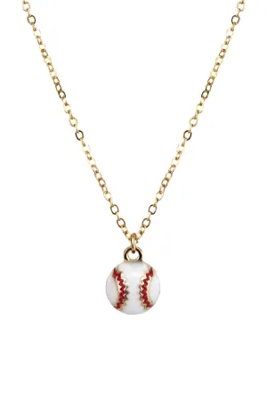 BASEBALL EPOXY SPORTS PENDANT NECKLACE
