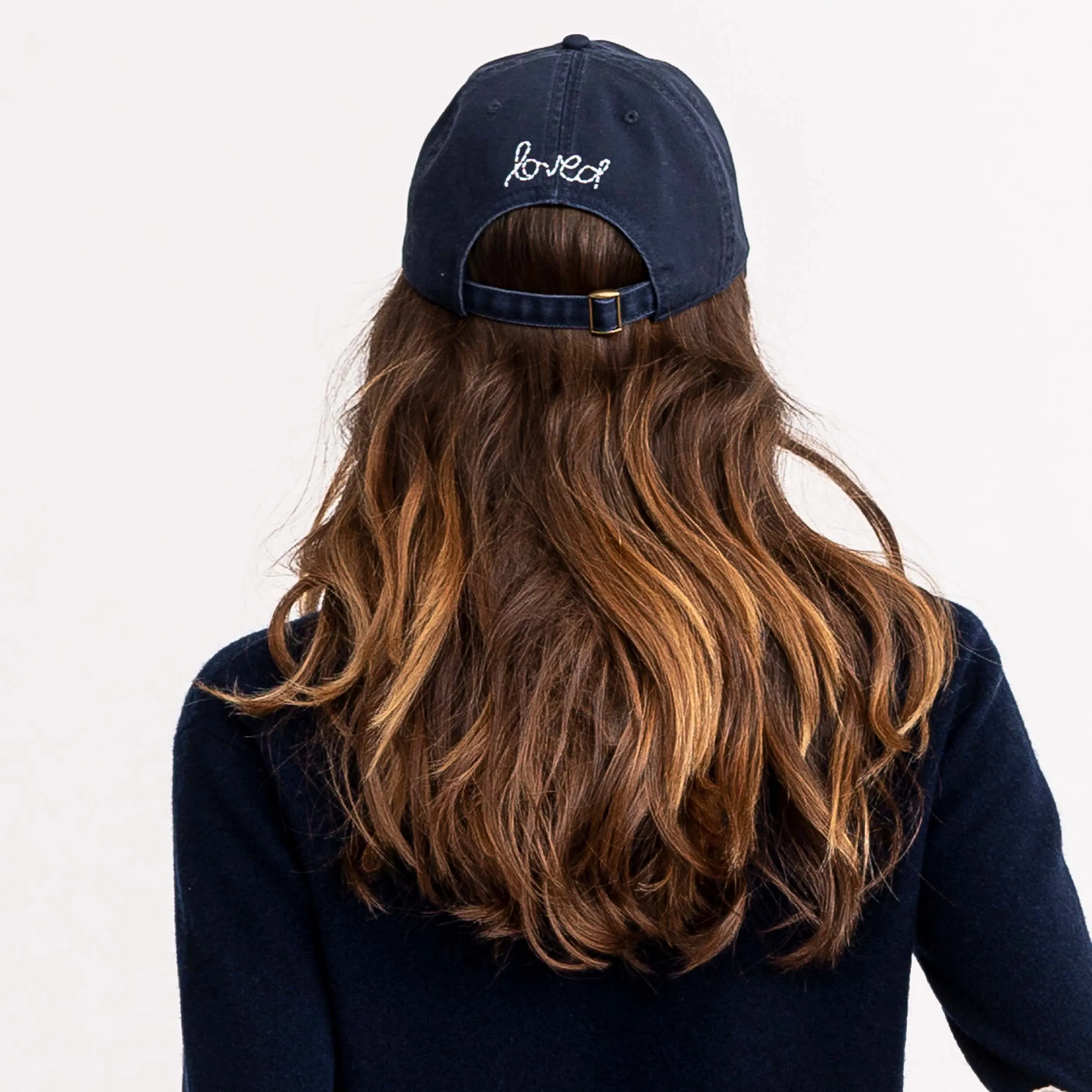 Baseball Hat Heart Patch Indigo/White