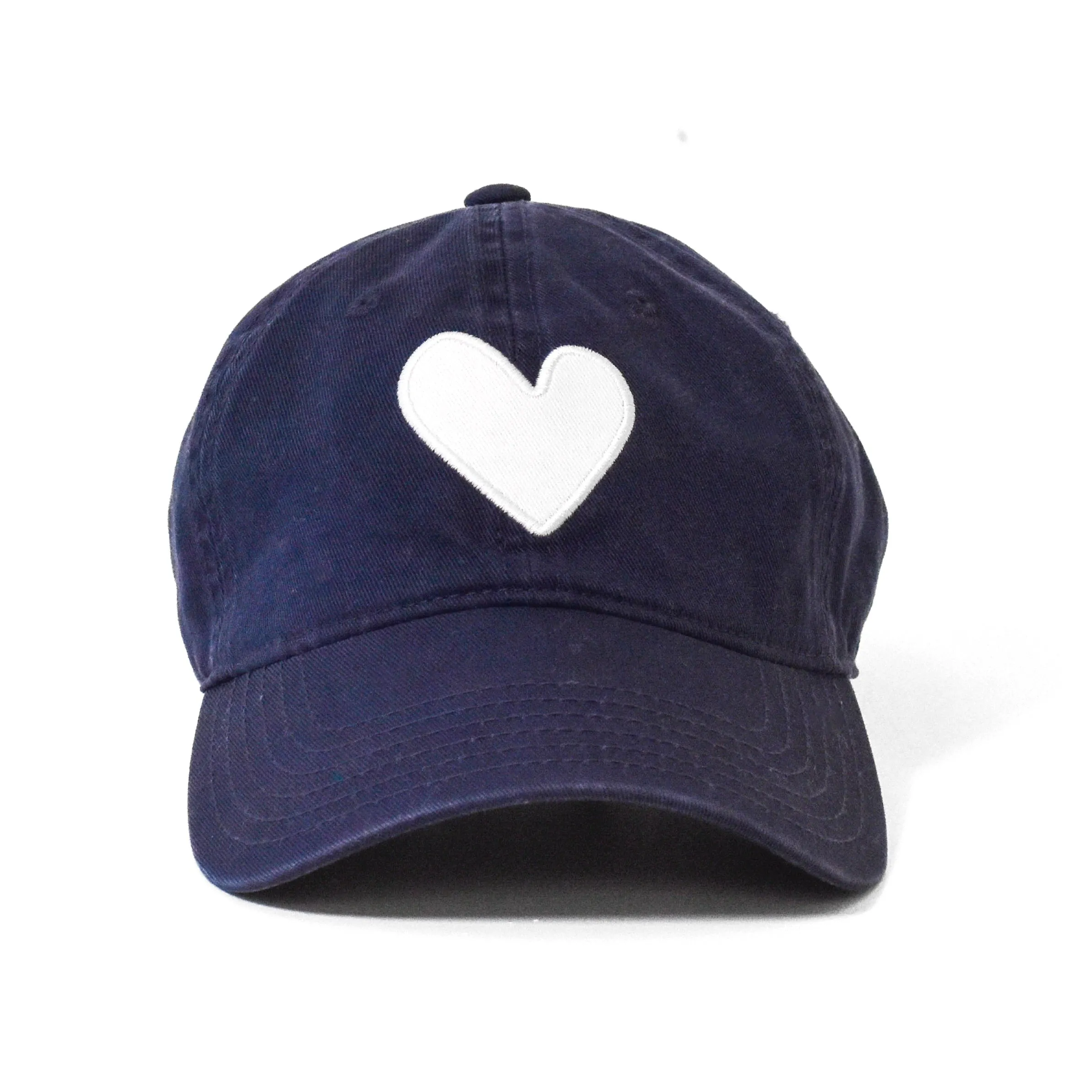 Baseball Hat Heart Patch Indigo/White