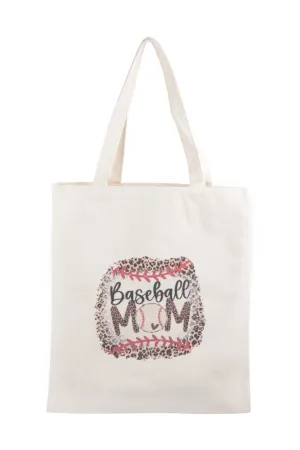 BASEBALL MOM PRINT TOTE BAG