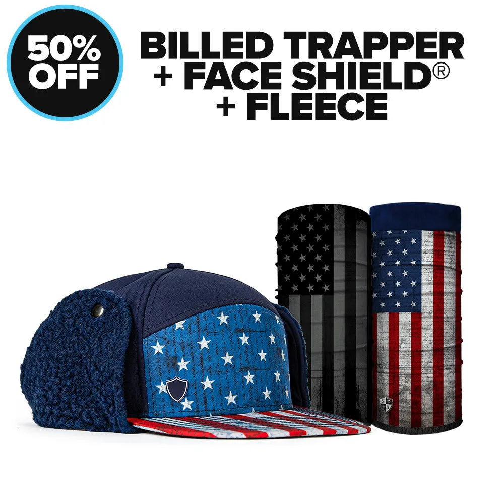BILLED TRAPPER HAT   FACE SHIELD®   FLEECE FACE SHIELD®