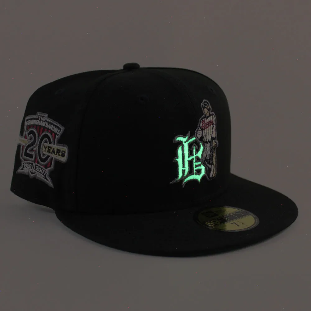 BIRMINGHAM BARONS 20 Years New Era 59Fifty Fitted Hat (Black Green Under Brim)