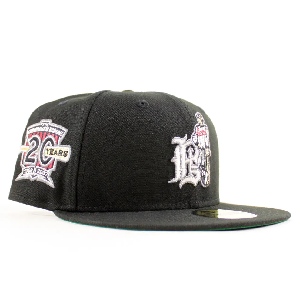 BIRMINGHAM BARONS 20 Years New Era 59Fifty Fitted Hat (Black Green Under Brim)