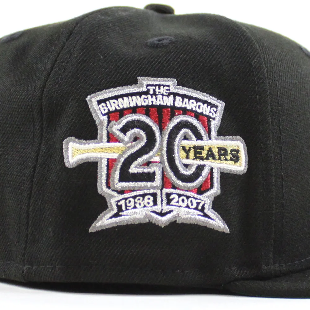 BIRMINGHAM BARONS 20 Years New Era 59Fifty Fitted Hat (Black Green Under Brim)
