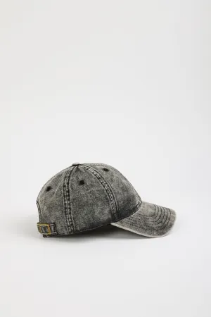 Black stone washed baseball cap