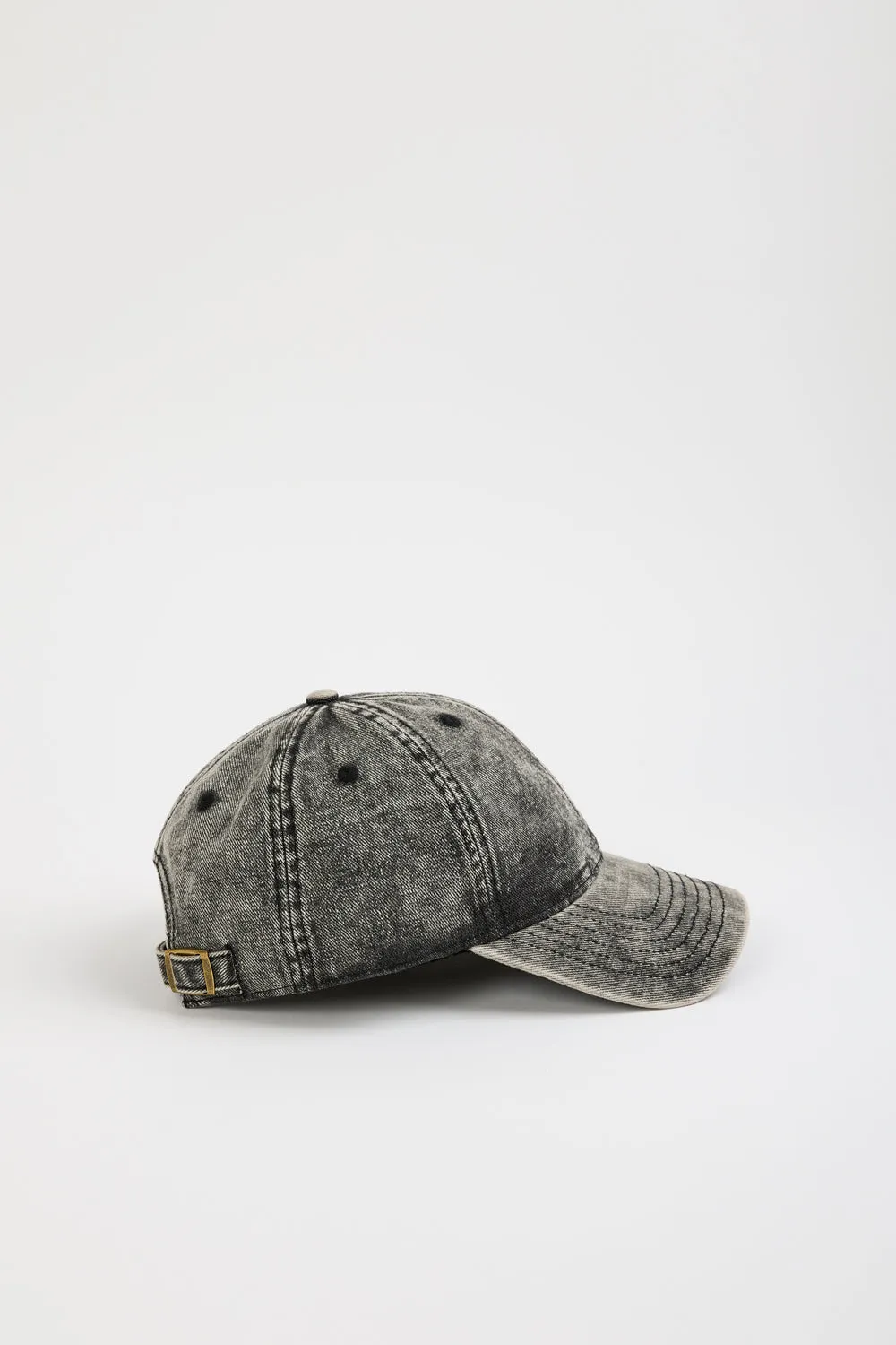 Black stone washed baseball cap