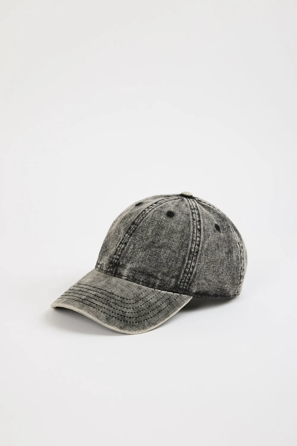 Black stone washed baseball cap