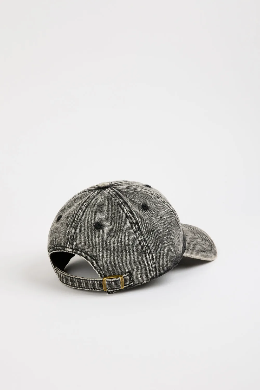 Black stone washed baseball cap