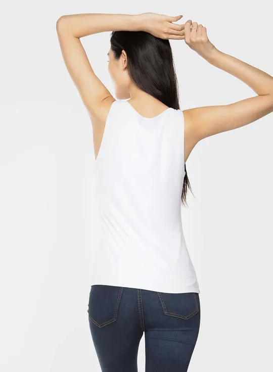 Black Tape Square Neck Tank