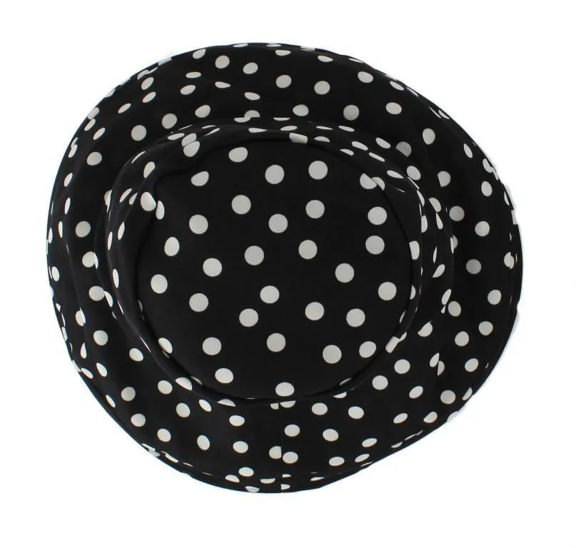 Black White Wide Brim Bucket Hat