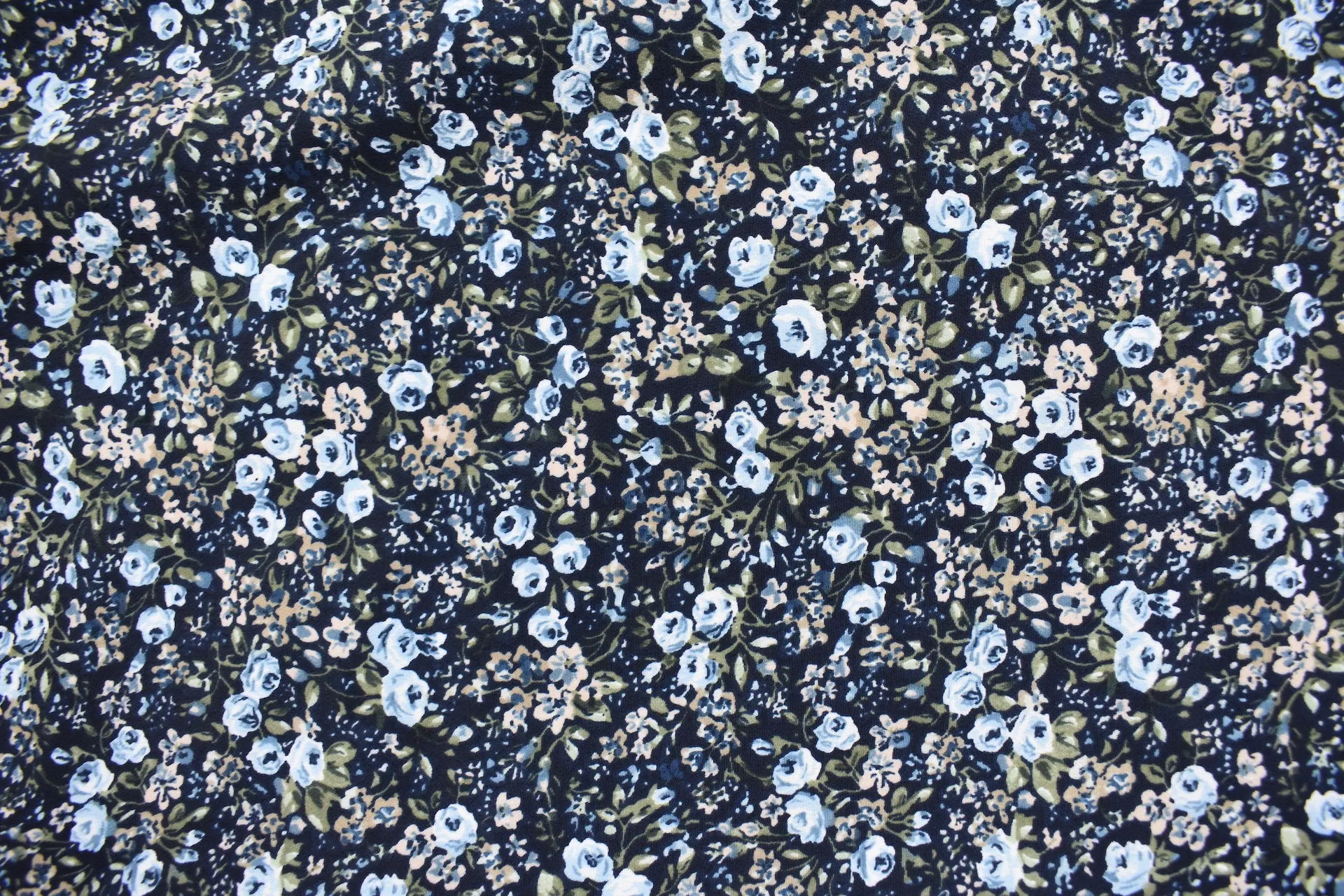 Blue Floral Mini Skirt