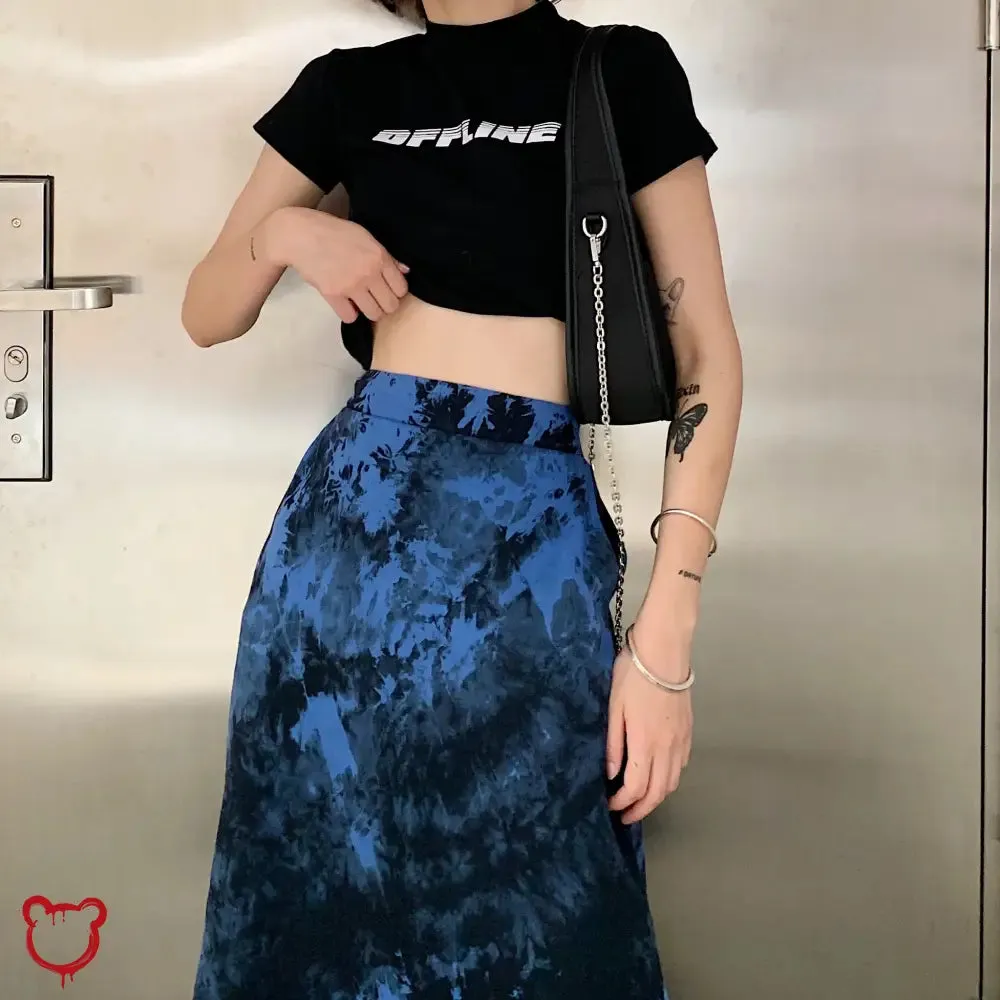 Blue Tie Dye Skirt