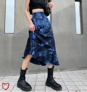 Blue Tie Dye Skirt