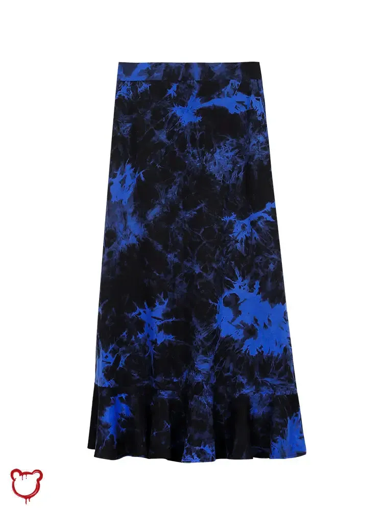 Blue Tie Dye Skirt