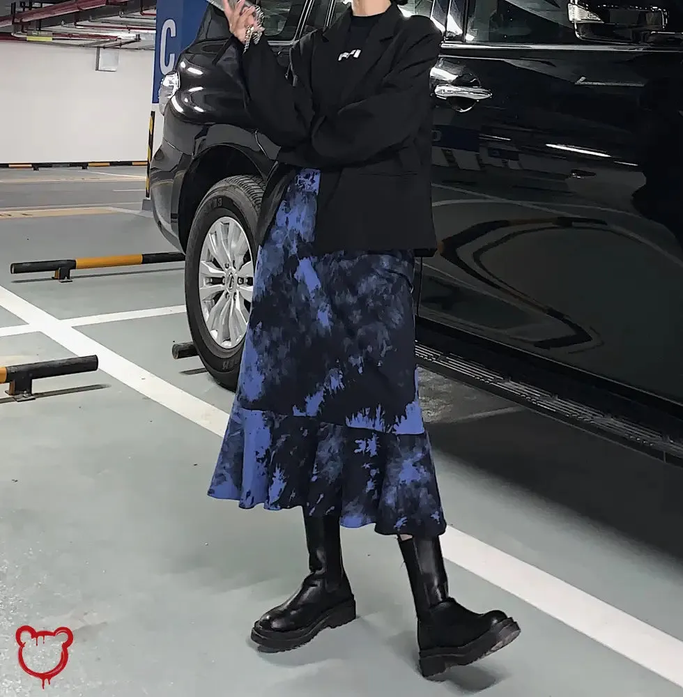 Blue Tie Dye Skirt