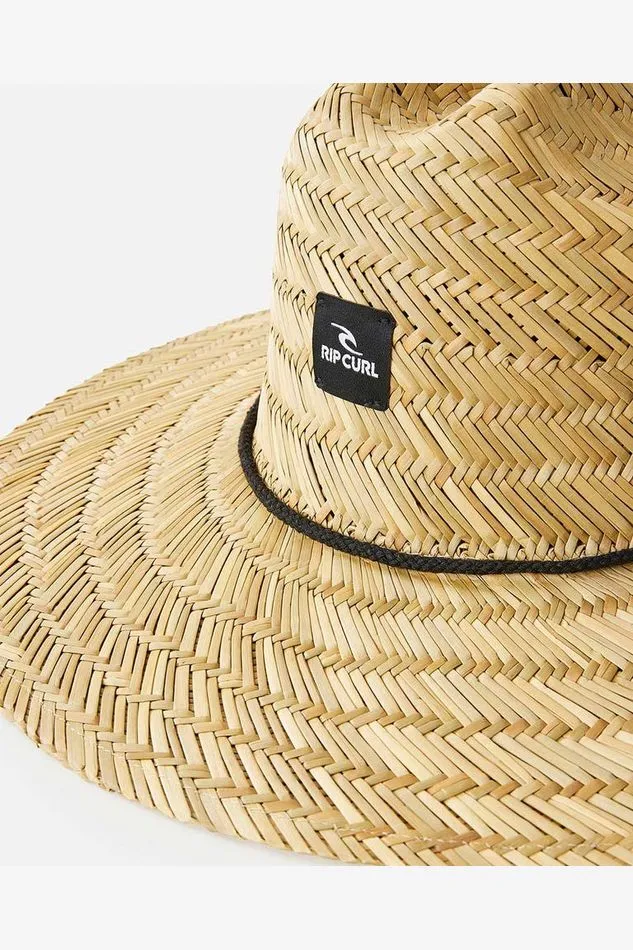 BRAND STRAW HAT - NATURAL