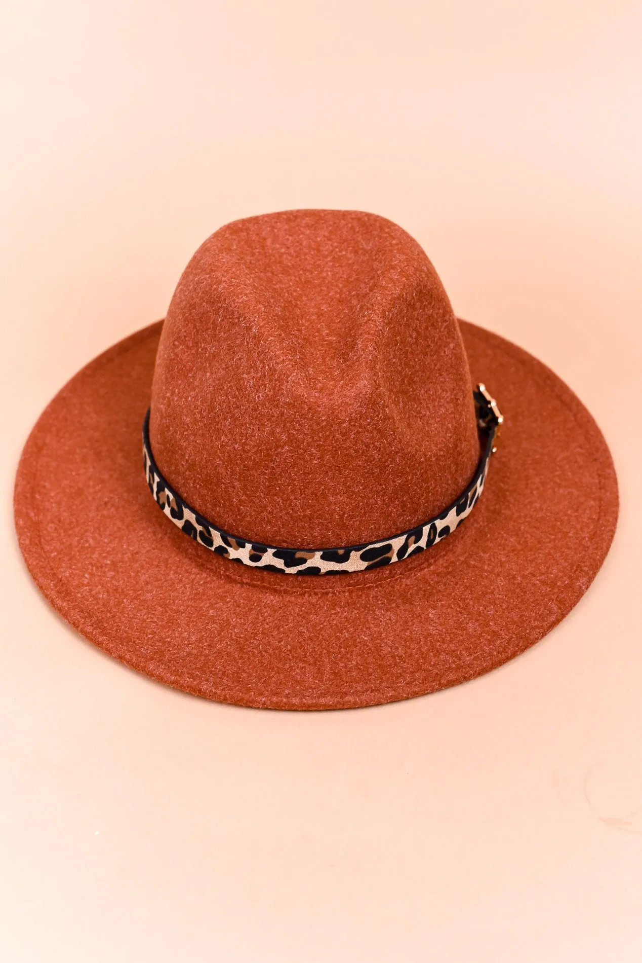 Brick Fedora With Band - HAT1307BR