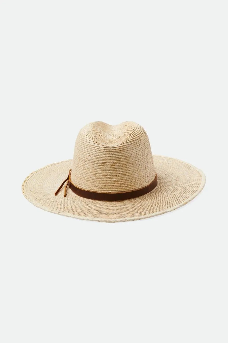 BRIXTON FIELD PROPER STRAW HAT - NATURAL/BROWN