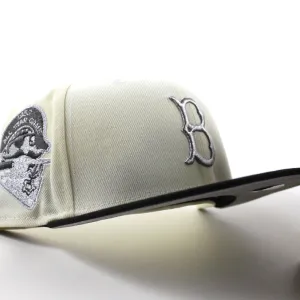 BROOKLYN DODGERS 1959 All Star Game New Era 59Fifty Fitted Hat (Chrome White Black Gray Under Brim)