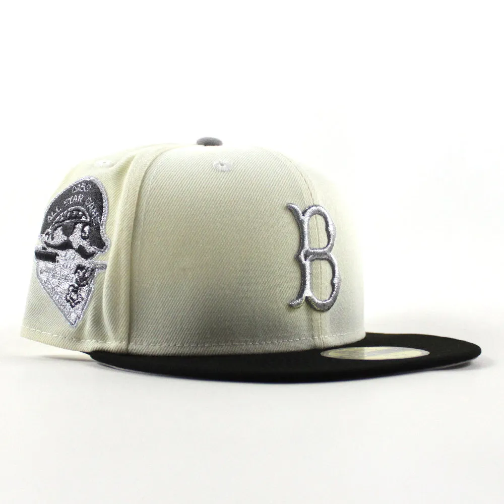 BROOKLYN DODGERS 1959 All Star Game New Era 59Fifty Fitted Hat (Chrome White Black Gray Under Brim)