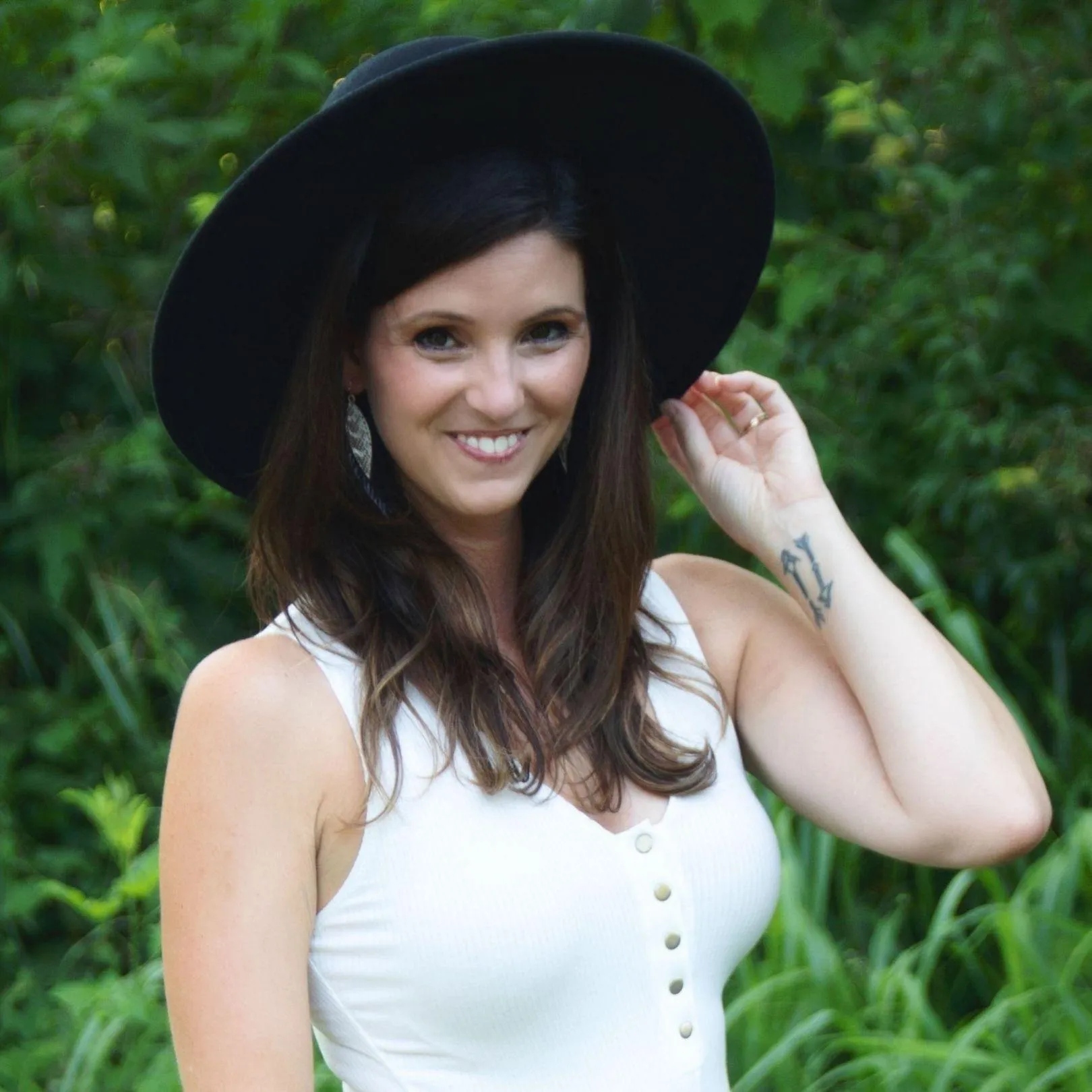 Brown Wide Stiff Brim Fedora Paloma Felt Hat with Leopard Strap Detail