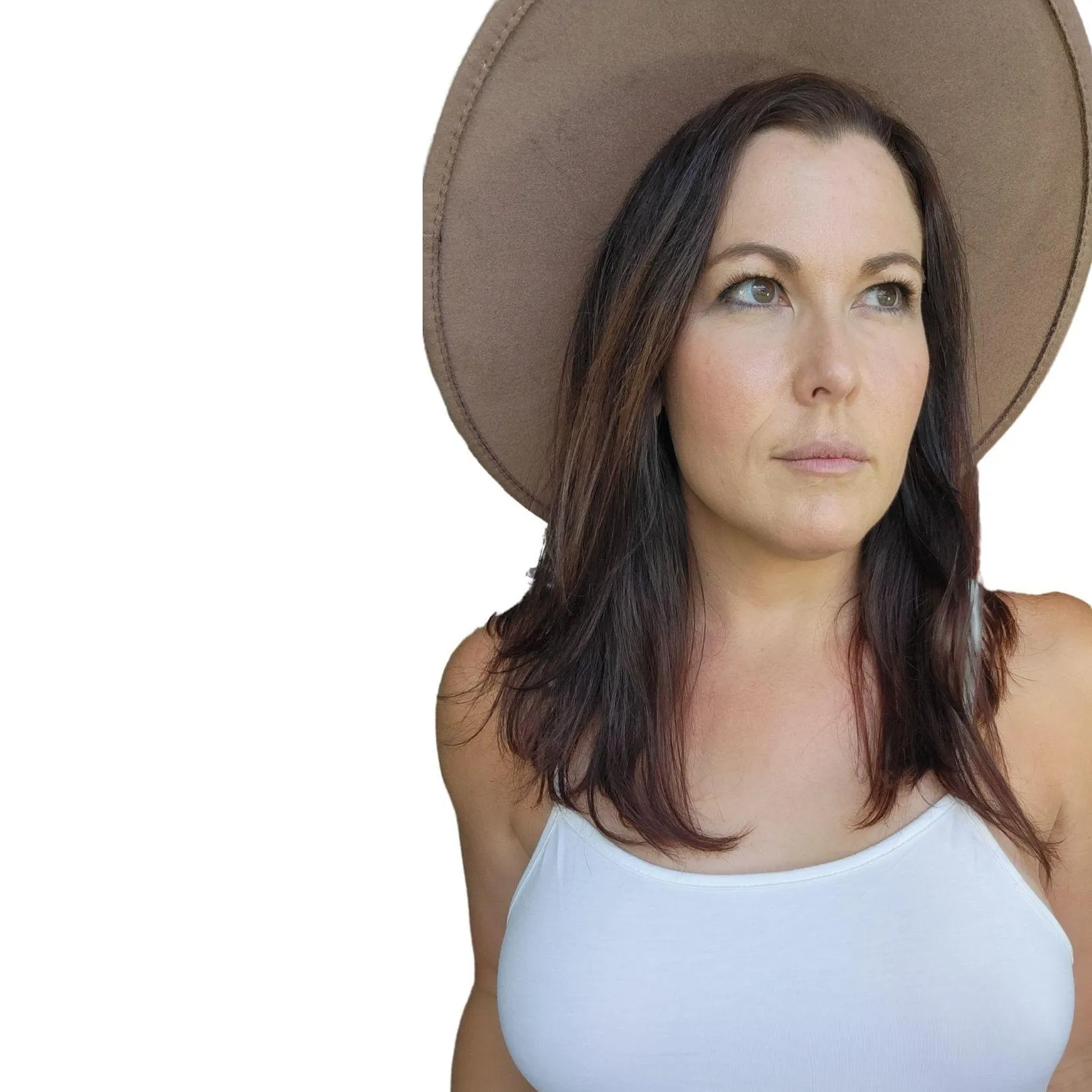 Brown Wide Stiff Brim Fedora Paloma Felt Hat with Leopard Strap Detail