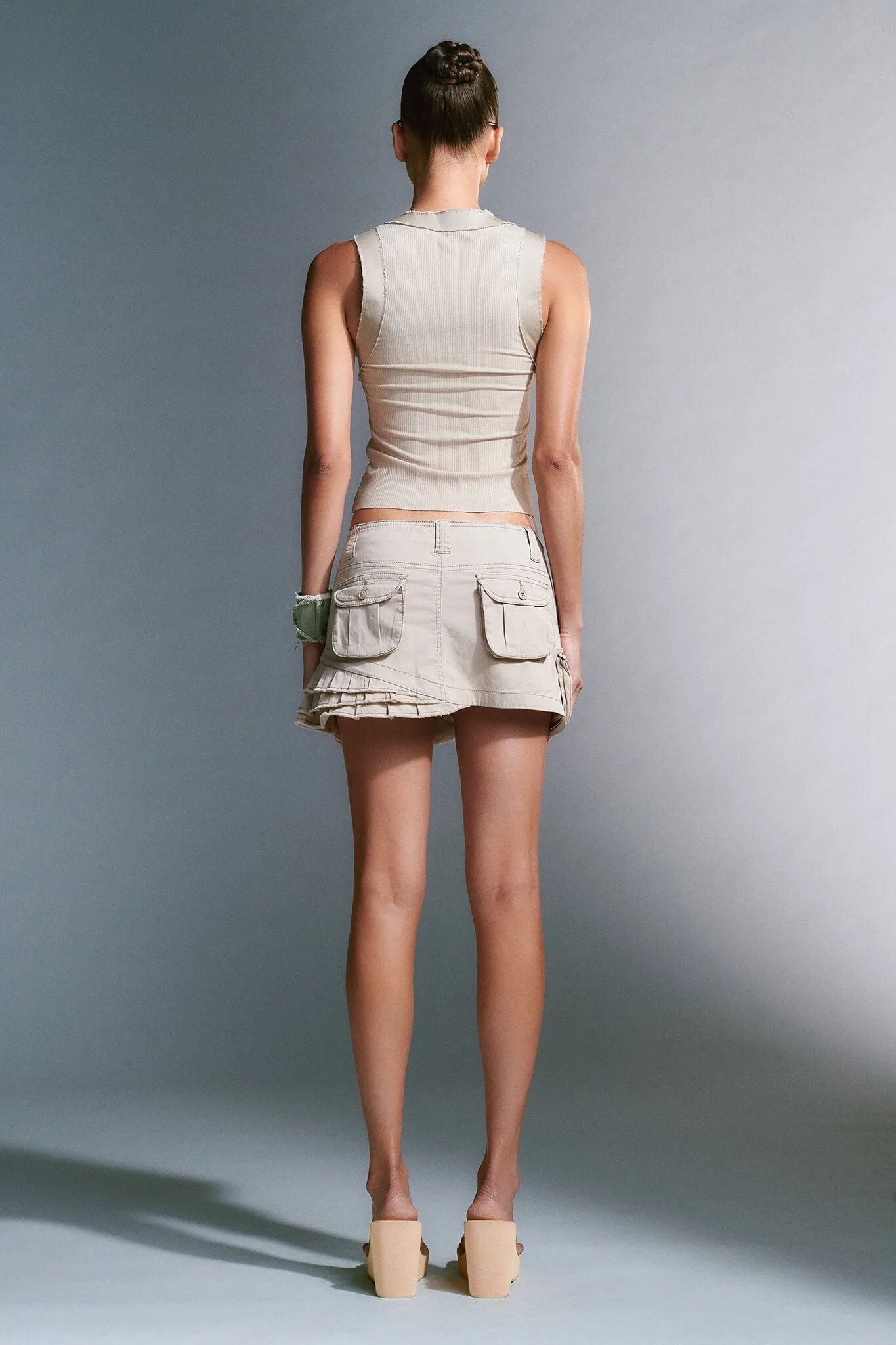 CADET SKIRT - BEIGE : TAN