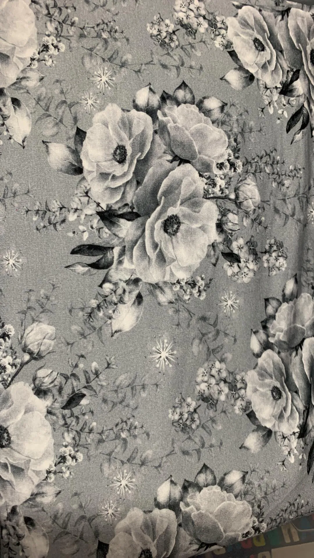 Carbon Floral - Bamboo French Terry