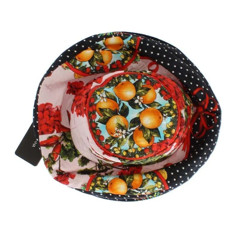 Carretto Print Wide Brim Bucket Hat