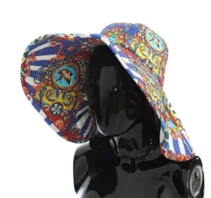 Carretto Print Wide Brim Bucket Hat