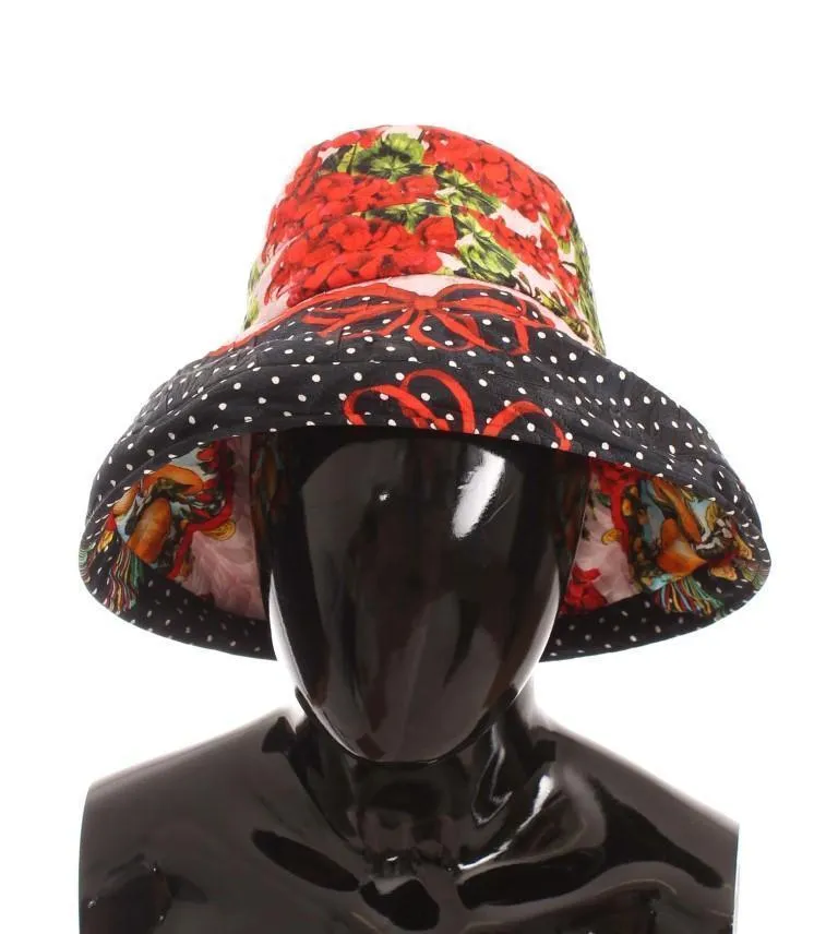 Carretto Print Wide Brim Bucket Hat