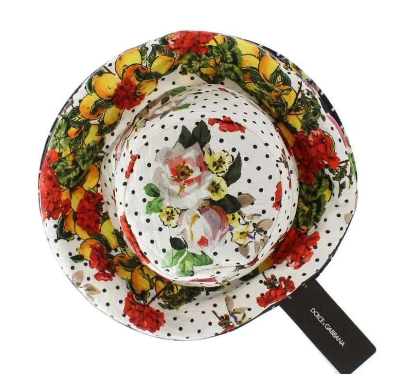 Carretto Print Wide Brim Bucket Hat