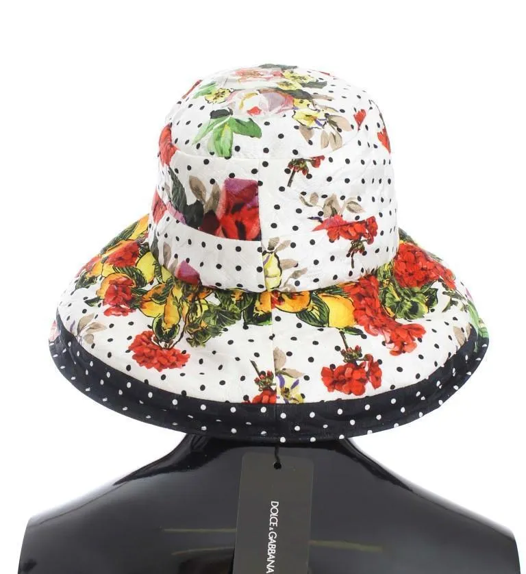 Carretto Print Wide Brim Bucket Hat